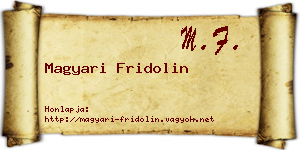 Magyari Fridolin névjegykártya